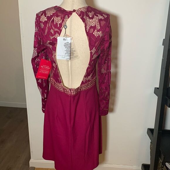 Little mistress size 8 tall fuchsia dress - Picture 3 of 7